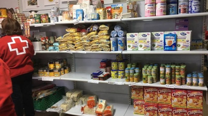 Imatge d'ahir del Magatzem d'Aliments Solidaris