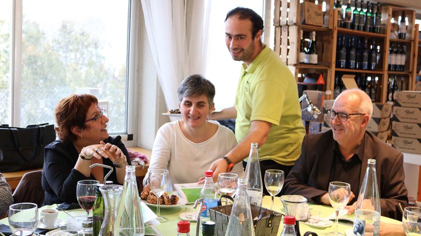 La visita va començar amb un dinar