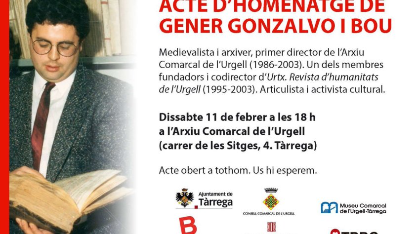 Targetó que convida a assistir a l'acte