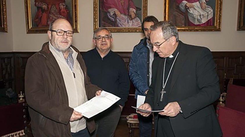 L’alcalde de Vallbona i l’arquebisbe de Tarragona, Jaume Pujol