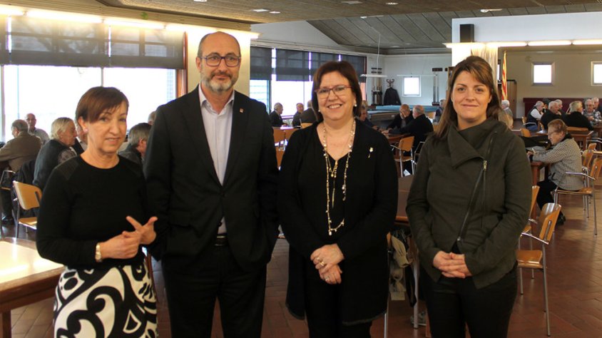 D'esquerra a dreta, Imma Cabiscol, Bernat Valls, Rosa M. Perelló i Noèlia Soto