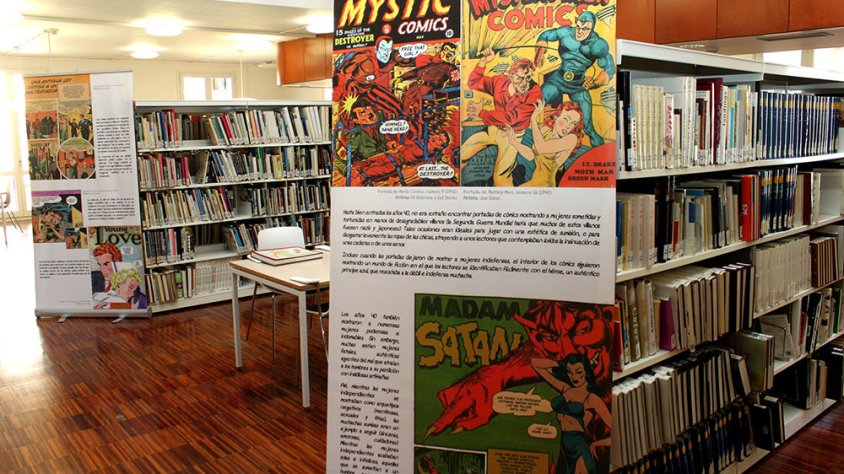 La Biblioteca Comarcal acull una mostra que posa de manifest els estereotips de gènere en els còmics