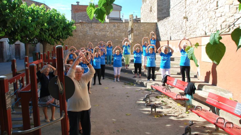 Un moment d’un dels exercicis a Sant Martí de Maldà