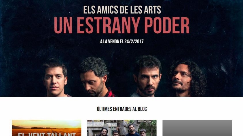 Pàgina web d'Els Amics de les Arts