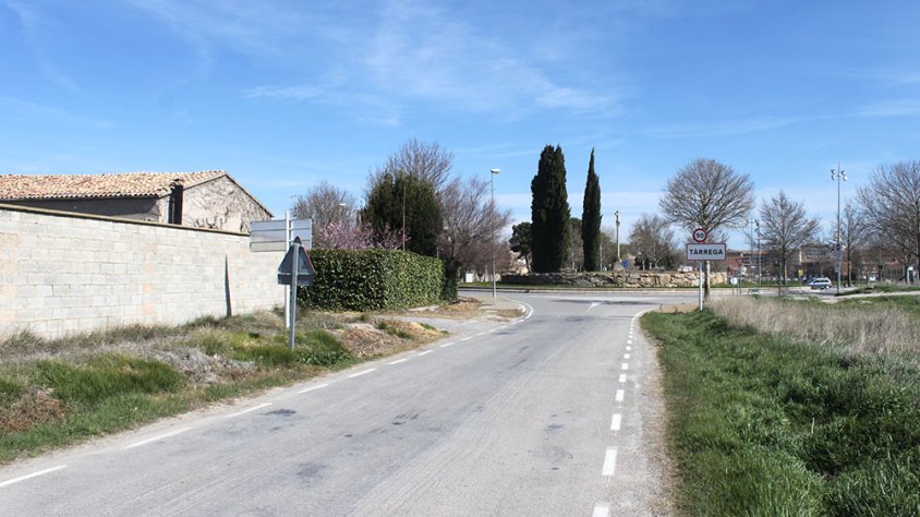 El punt on neix la carretera que va a Sant Martí de Maldà