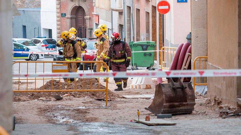 Els Bombers al lloc dels fets