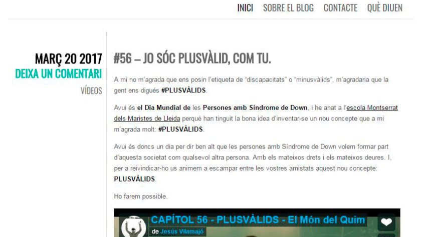 El videoblog 'El món del Quim'