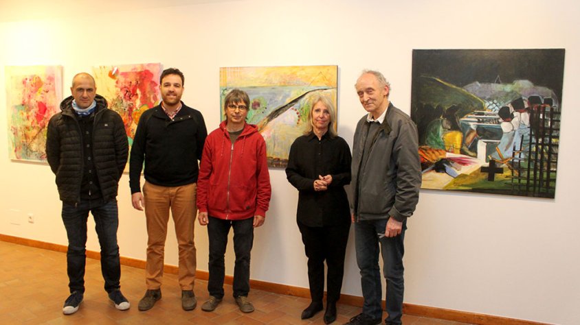 Un moment de la inauguració de la mostra