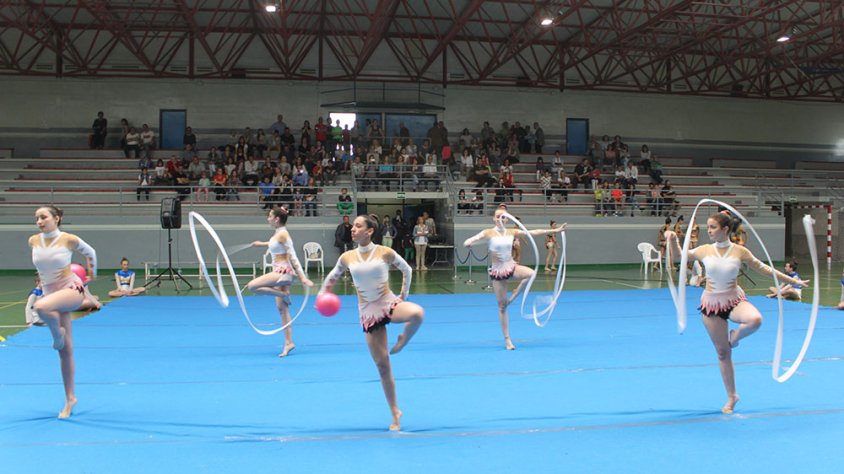 Imatge d'arxiu de gimnàstica rítmica al pavelló