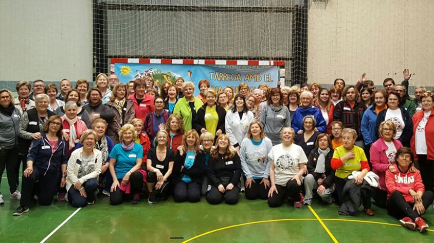 Participants avui dimecres al Dia Mundial de l'Activitat Física a Tàrrega