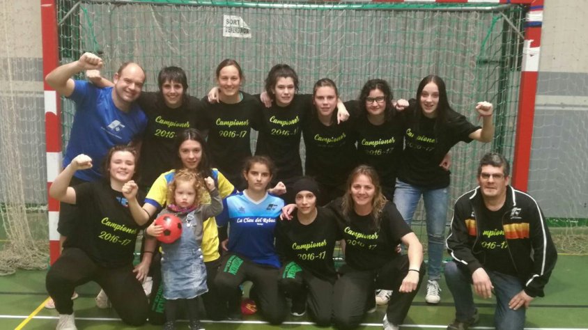 Les jugadores del FS Tàrrega La Clau del Rebost
