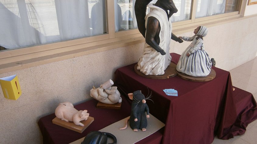 Un detall de l'exposició de treballs a la segona edició d'ONmercART