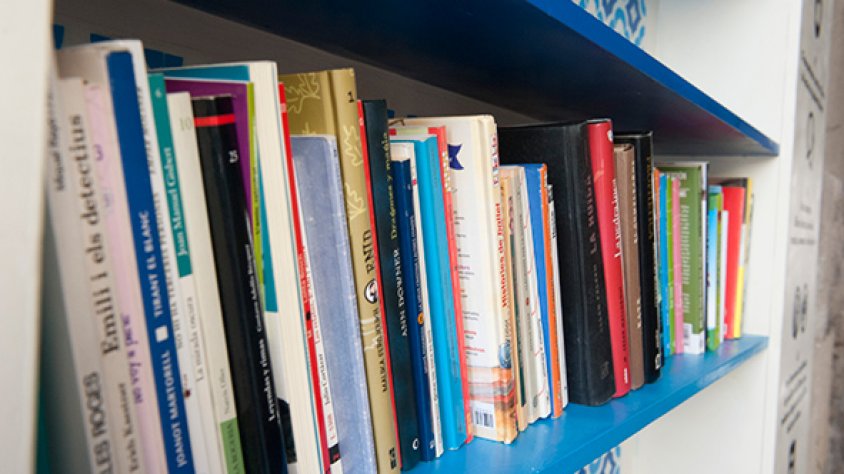 Un ptestatge de la #llibrerialcarrer ple de llibres