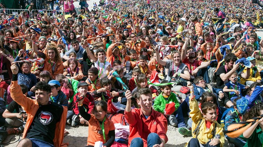 Imatge de l'acte central de la macrotrobada celebrat diumenge al migdia