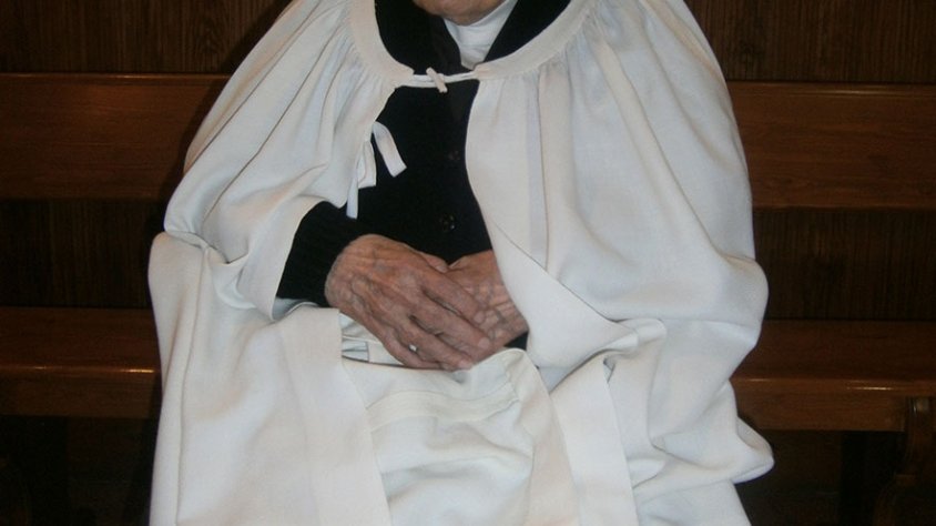 Sor Concepció Canals Casacoberta en la festa del seu centenari