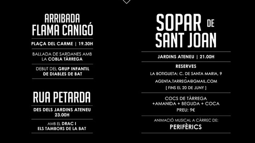 El cartell de la revetlla de Sant Joan 2017