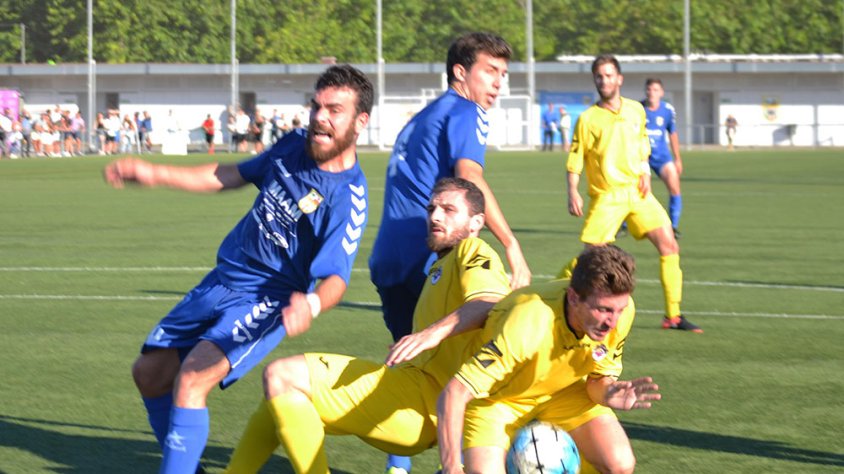 Un moment del partit disputat ahir a Barcelona