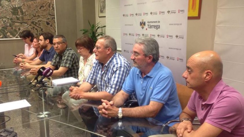Imatge de la roda de premsa en què CiU ha anunciat la fi del pacte de govern amb el PSC