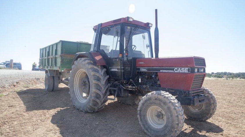 El tractor, aquest dilluns, al lloc dels fets