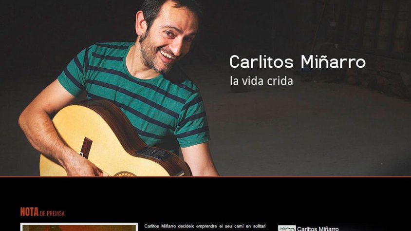 Portada de la pàgina web de Carlitos Miñarro