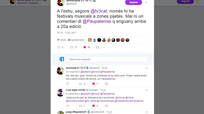 Les piulades que han inspirat aquest editorial