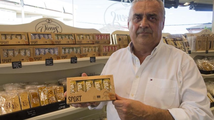 Àngel Velasco, aquest dimarts amb els nous productes de l'empresa