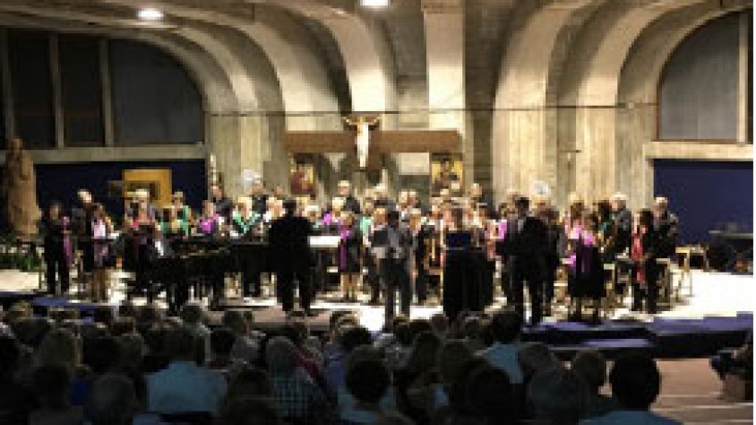 Concert de la Polifònica de l'Urgell i la Coral Sant Sadurní, al 42è Festival Internacional del Baix Penedès