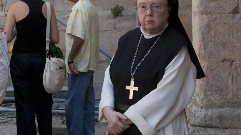 L'abadessa, Anna Maria Camprubí, en una imatge d'arxiu