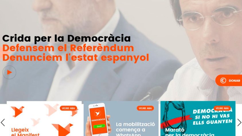 Pàgina web de Crida per la Democràcia