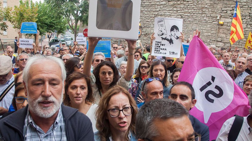 Imatge de la concentració davant els jutjats de Cervera divendres passat