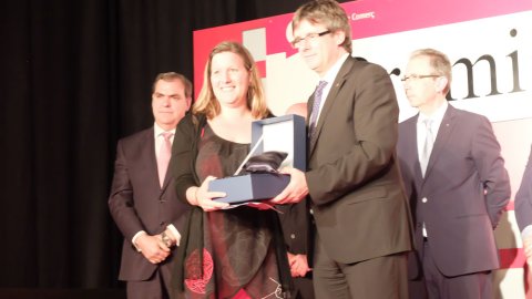 Olga Codina va recollir el premi al Consell Regulador de la DO Costers del Segre