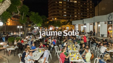 Vista dels jardins de l'Ateneu des de l'escenari