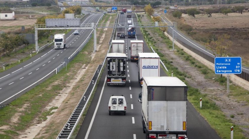 Imatge d’ahir del radar de tram a l’autovia a l’altura de Tàrrega
