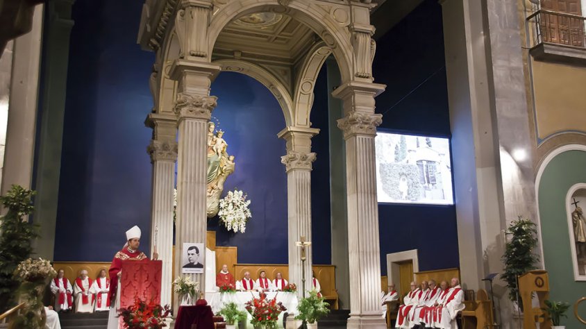 El bisbe Xavier Novell en l'homilia de la missa d'acció de gràcies del beat Ferran Saperas