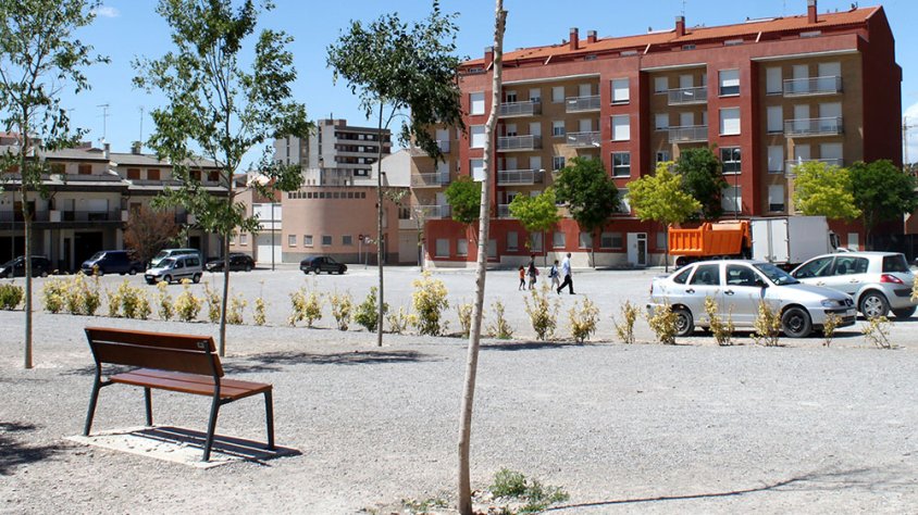 Imatge de l'estat que presenta actualment la plaça