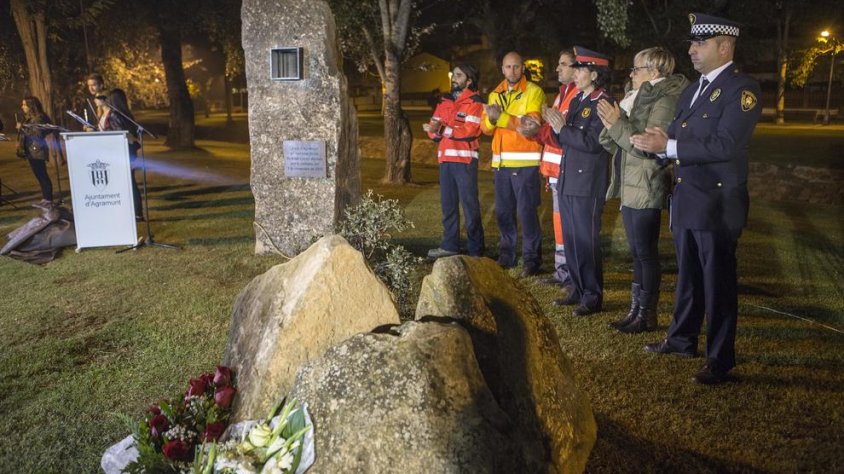 Imatge d'arxiu de l'homenatge de l'any passat a les víctimes de la riuada a Agramunt