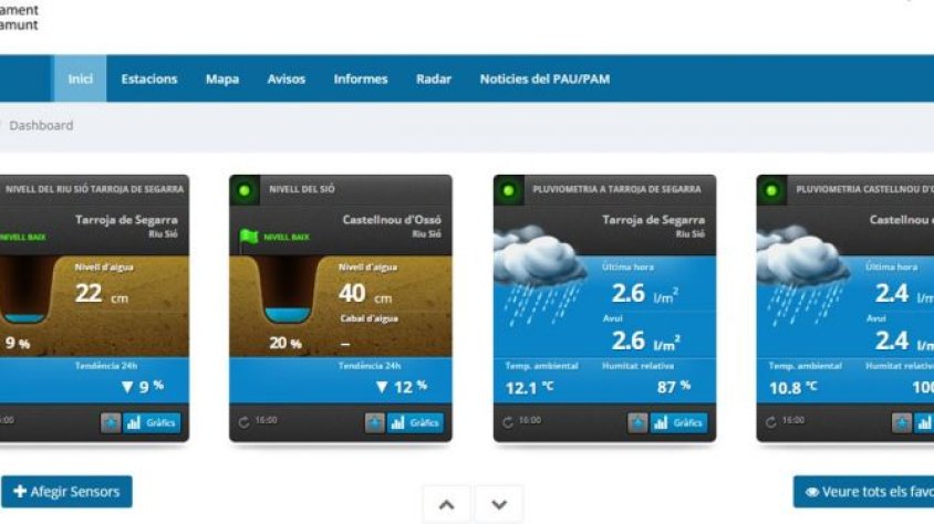 Exemple de l'aplicatiu per mòbil utilitzat per l'Ajuntament d'Agramunt