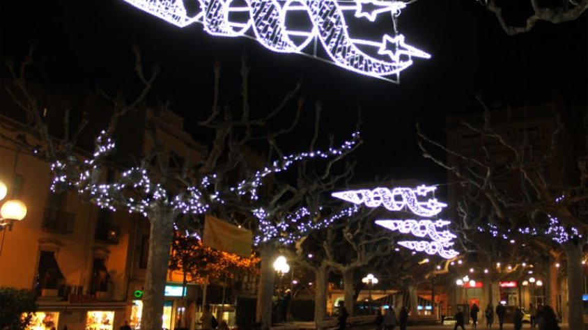 Llums de Nadal a la plaça del Carme