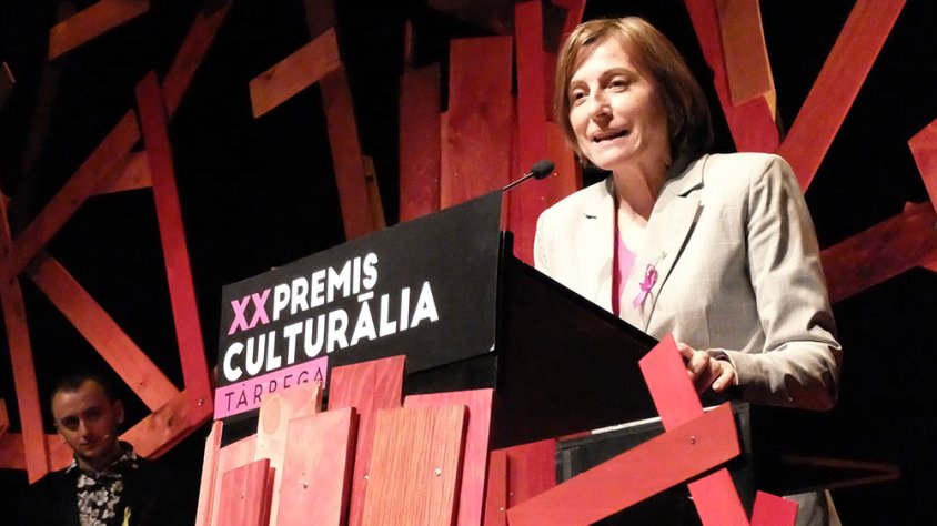 Forcadell durant la seva intervenció