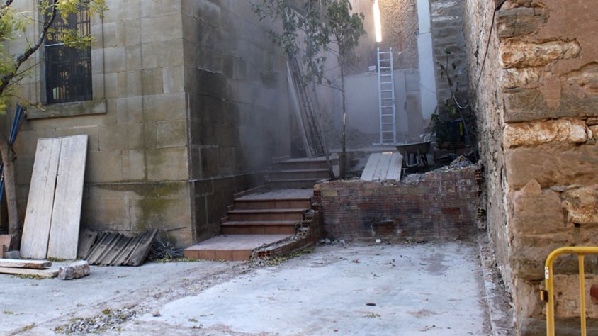 Obres que es desenvolupen a l'exterior del temple