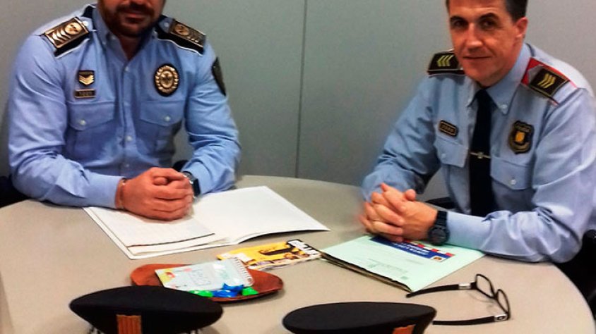 El sotsinspector de la Policia Local, Àlex Dalghi, i el sotinspector i cap de la USC Urgell, Manel Sancho
