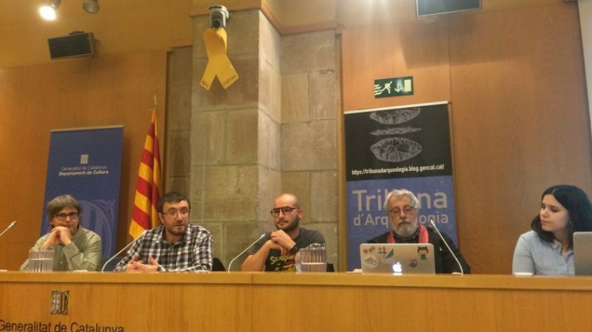 Els conferenciants durant la xerrada