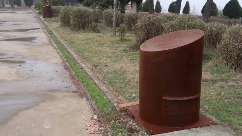 La zona del parc on hi ha els dipòsits