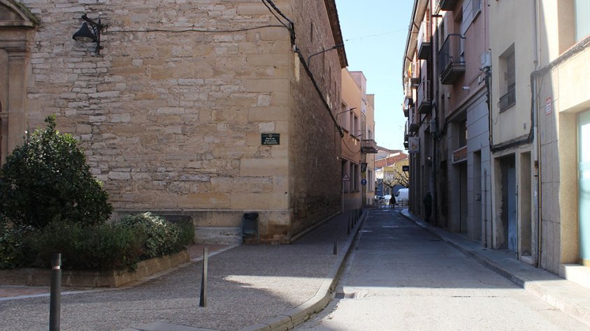 El tram del carrer de Santa Maria que es tallarà a partir de dimarts