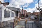 La plaça de l'Ateneu de Tàrrega, en plena obra de reforma