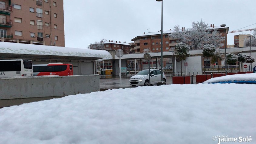 Imatge de l'estació d'autobusos aquest matí a primera hora
