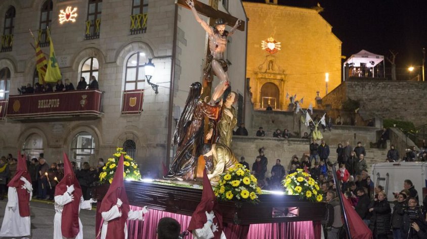 Imatge de la processó dels Dolors de Bellpuig