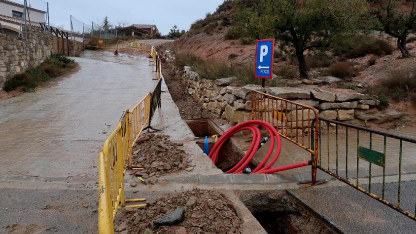 Els treballs, ja iniciats, s'han interromput per la pluja dels últims dies