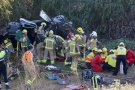 Un conductor salva la vida després de patir un aparatós accident a Mafet