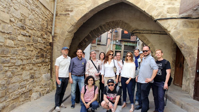 El grup de periodistes que ha visitat Tàrrega aquest matí